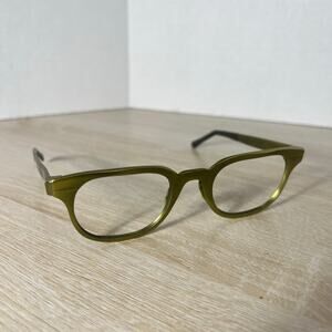 Vintage Tura Yellow Green Sunglasses Frames Only Horn Rimmed 49-23
